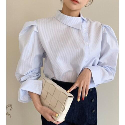 Cheap wholesale 2021 spring summer autumn new fashion casual ladies work women Blouse woman overshirt female OL Vy1283