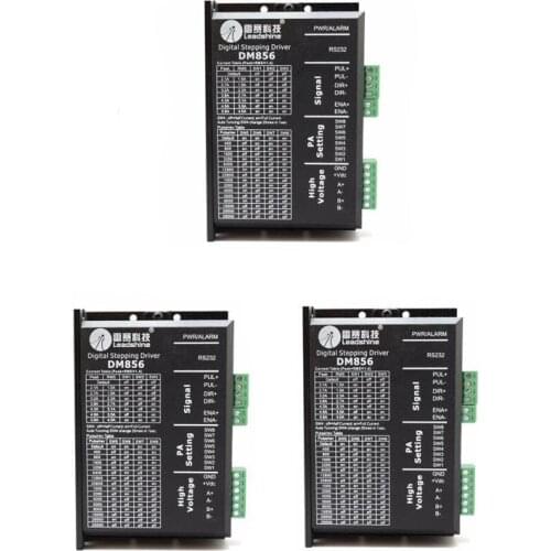3pcs/lot Leadshine DM856 2-phase Digital Stepper Motor Driver 57/86 Stepper DC Motor Driver 20-80VDC