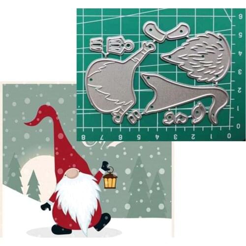 JMCRAFT Santa Claus Holding A Lamp Metal Cutting Dies DIY Scrapbook Handmade Paper Craft Metal Steel Template Dies