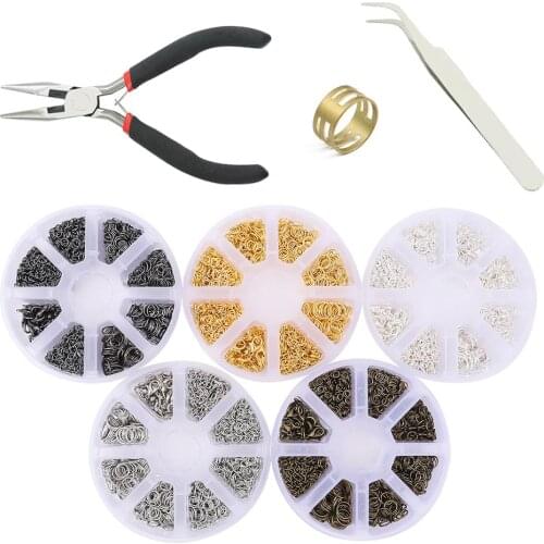 DIY Jewelry Findings Set Copper Wire Open Jump Ring/Lobster Clasps/Clip Buckle/Earring Hook Jewelry Making Supplies Kit