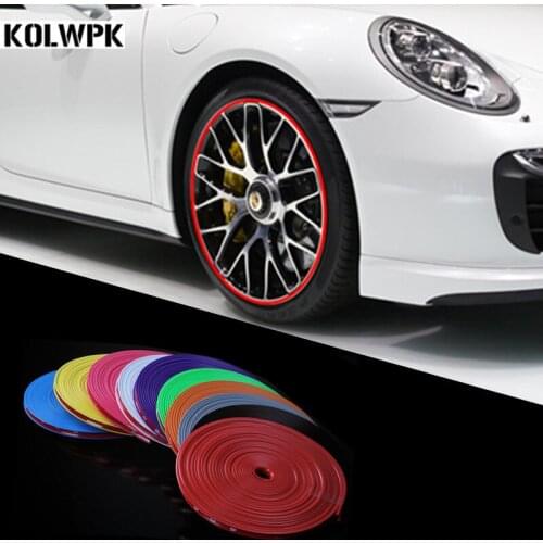 Car Wheel Hub Tire Sticker Car Decor Styling Strip Tire Protection Car accessory for Opel Mokka Corsa Astra G J H insignia Monza