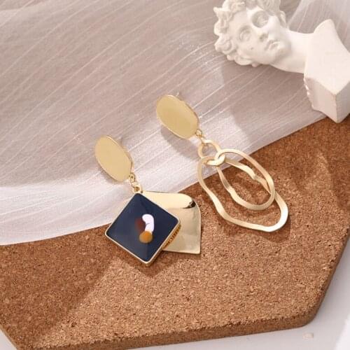 New design creative asymmetric earrings irregular simple retro Vintage matte Drop Earrings fashion jewelry korean style Earrings