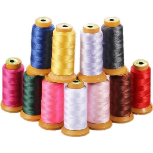 16 Colors Beads Nylon Silk Cord Thread Line 0.4mm 0.6mm 0.9mm 1.2mm Fit Necklace DIY For Jewelry Making No Elastic Findings A113