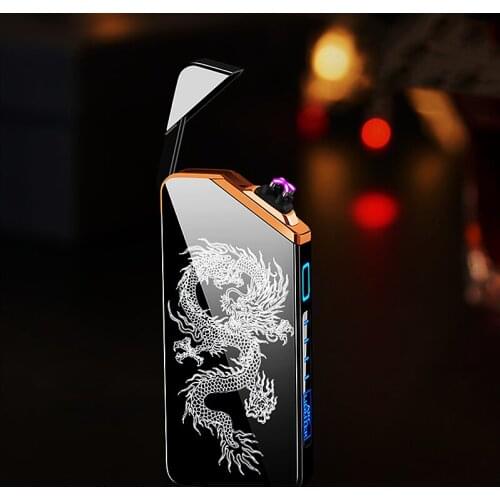 New Cheap Windproof Dual Arc Plasma Lighter USB Rechargeable Cigarette Lighter Smoking Accessories Gift Lighter Gadgets