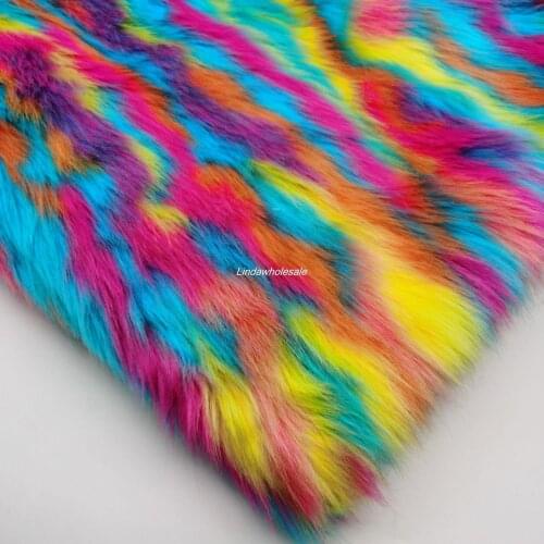 Wholesale quality colorful jacquard fox fur,faux fur fabric,Clothing material,felt cloth