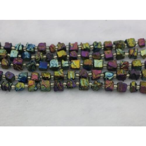 Freeship Titanium 3Colors Stone Necklace Point Pendant, Full Strand Nugget Find Beads Accessories Jewelry Making