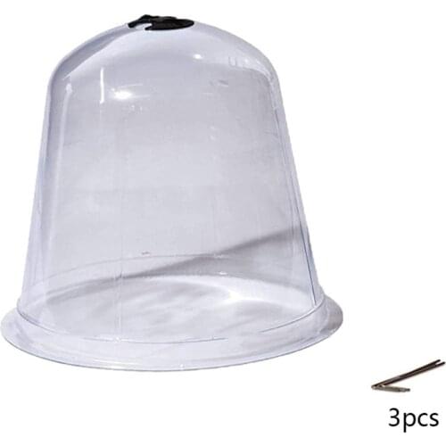 Plastic Plant Thermostat Bell Cover Reusable Protective Garden Cloche Dome Transparent Shelter Windproof Shade with Pins