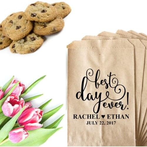 Custom A Sweet Ending Wedding candy Buffet treat gift bar Petal Toss bags BIRTHDAY Bridal Shower Bakery Cookie Favors packets