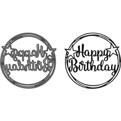 Cutting Dies Happy Birthday Star Round Irregular Shape Rectangle For DIY Scrapbooking Embossing Album Paper Cards Dies 2021 New