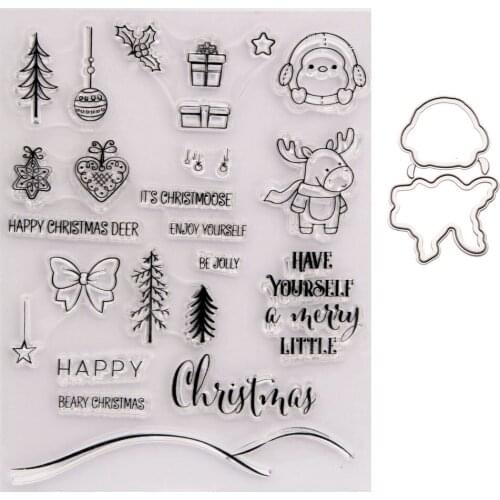 RUBBER Stamp Silicone Clear Stamps CUTTING DIES For Scrapbooking STENSICLS CHRISTMAS ACCESSORIES DIY PAPER Album Cards MAKING