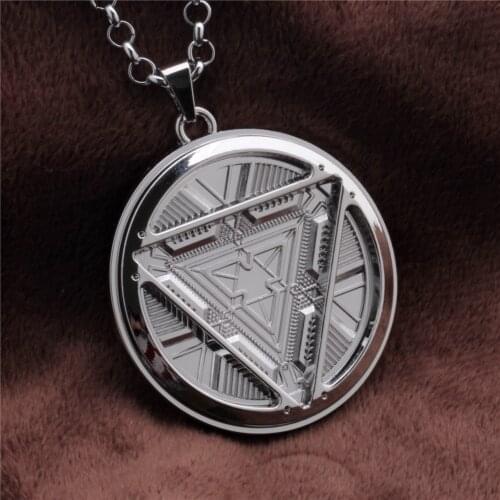Super hero Reactor Necklace Tony Stark Tibet Necklace Chain Pendant Necklaces Choker Wholesale