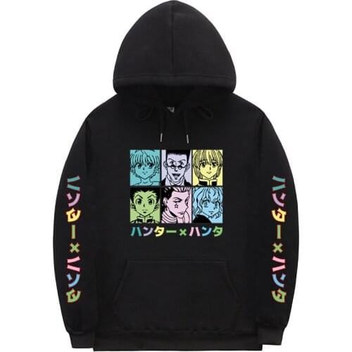 Hunter X Hunter Hoodie Streetwear Cartoon Hisoka Hoodies Men Women fashion Print sweat homme Black white hoodie Sweatshirt tops