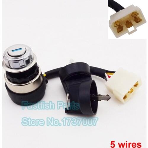 Key Switch 5 Wire On Off Ignition For Generator 170F 178FA 178F 186F 186FA Moto Parts