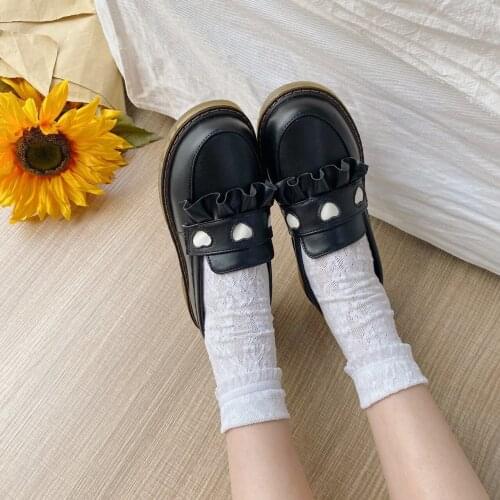 Japanese cute Lolita soft sister small leather shoes Lolita single-shoe round-headed doll shoe Sen womens uniform shoes