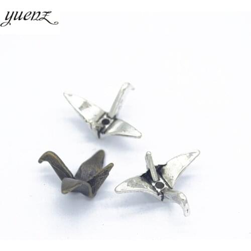 YuenZ 20pcs Antique silver Plated Zinc Alloy Necklaces Pendants Jewelry Paper crane Charms Diy Handmade Jewelry Findings J245