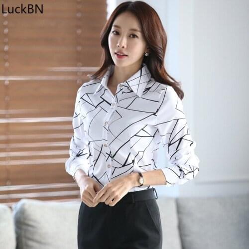 2020 Spring and Autumn White Solid Color Messy Shirt Womens Long-Sleeved Slim-Fit Printing Womens Bottoming Shirt Top Women