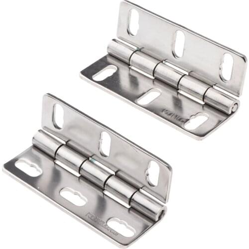 2pcs Marine Grade 316 Stainless Steel Butt Hinge Cabinet Locker Hinges 3 x 2 inch for Boat, RVs, Canoe (Silver)