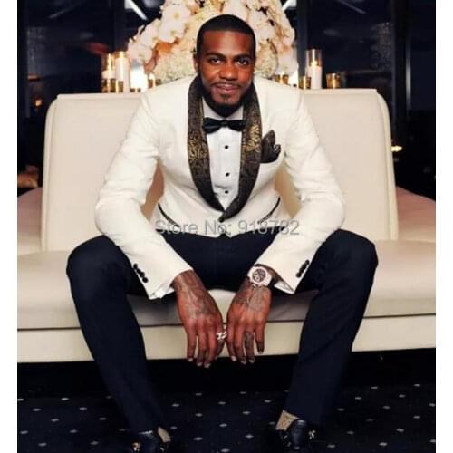 2017 Men Coat Pant Styles Custom Made Suits Tuxedos Formal Wear Slim Fit Groomsmen Prom Party Mens Suits For Wedding Groom Suit