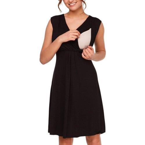 2021 Black Cross Nursing Multifunctional Mother Breastfeeding Dress Fashion Maternity Dresses Nursing Clothes Q0210