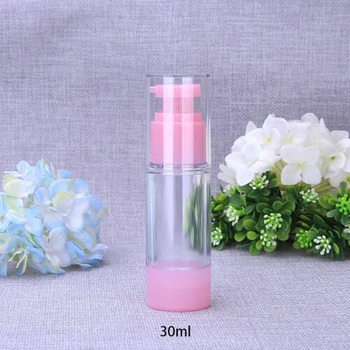 30ml 10pcs Free Shipping Shampoo Lotion Plastic Pressed Pump Bottle Refillable Bottles airless bottle Empty Cosmetic Packaging