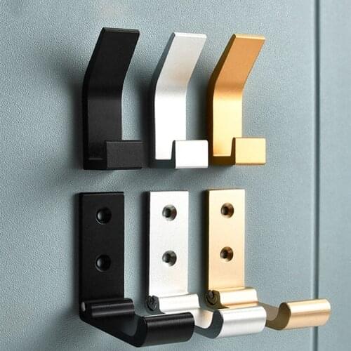 5pcs/set Punch or Punch-free Space Aluminum Kitchen Wall Hooks Home Coat Hanger MOLC
