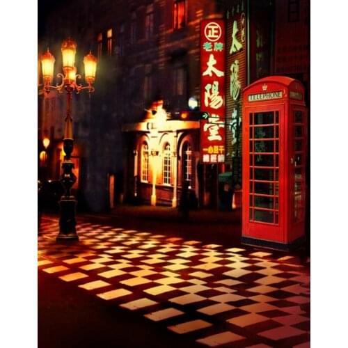 5x7ft Street View Building Photography Backdrops Photo Props Studio Background