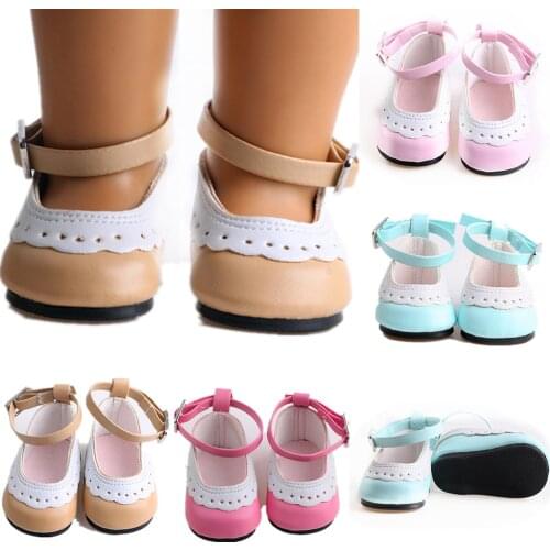 7cm Doll Clothes Shoes Pink Blue Rose-red Shoes for 18" American&43cm Baby New Bron Dolls Generation Girl Toy Mini Shoes