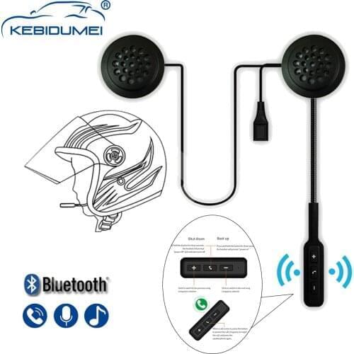 BT8 Motorcycle Bluetooth5.0 Helmet intercom Wireless hands-free telephone call Kit Stereo Anti-interference Interphone Player