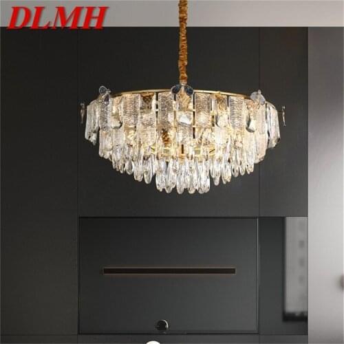 DLMH Chandelier Gold Pendant Lamp Postmodern LED Lighting Fixture for Home Living Dining Room