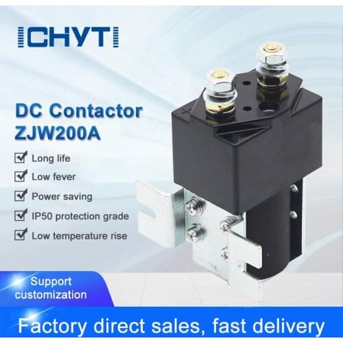 ZJW200A NO (normally open ) style 24V 48V 60V 200A DC Contactor for forklift handling wehicle car winch