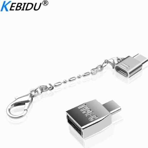 Mini Metal USB 2.0 Female to USB 3.1 Type-C Male Cable Adapter USB-C OTG Type-C Converter Data Transmission Synchronization Kit