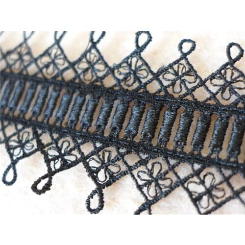 New Venice/Venise Lace Fabric Trim In Black With Hollowed Out Bridal Headpiece, DIY Handmade Lace Fabric