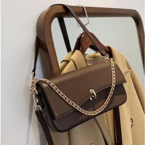 2021 new retro small bag wild chain one shoulder messenger female bag fashion casual small square bag purses and handbags