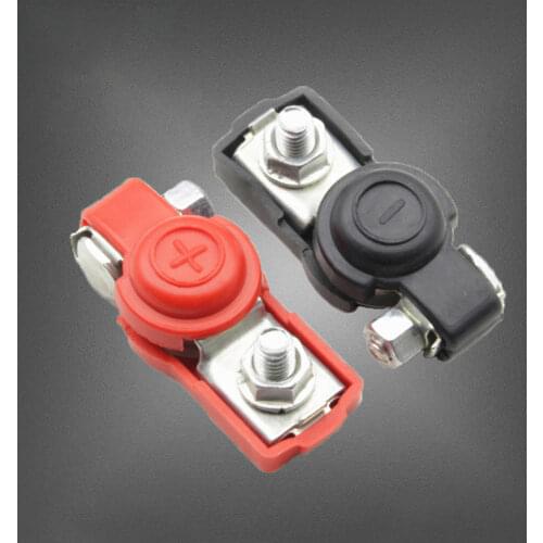 General Motors Battery Cable Terminal Top Post Pile Head Clamp Positive and Negative Red Black Connector Protective Cover