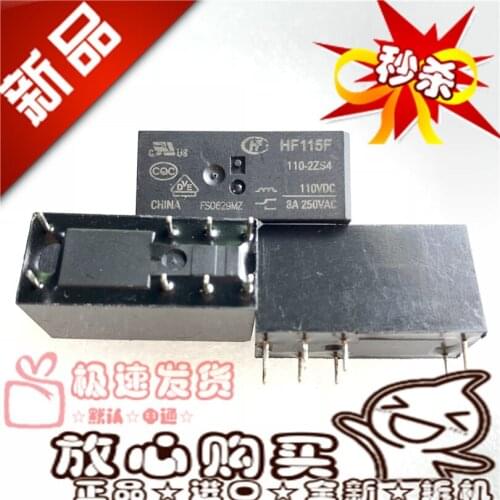 New HF115F 110-2ZS4AF Second Section II Closed 8-Pin 110VDC Relay JQX-115F
