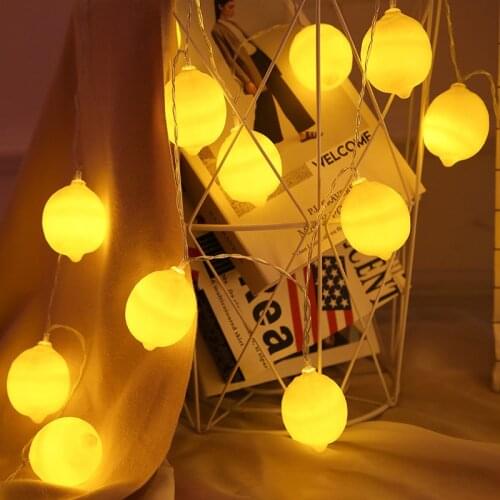 New LED Lemon Lights Holiday Party Decoration String Light Dector Outdoor Decoration Christmas Lemon Lights Gift Fairy Lights
