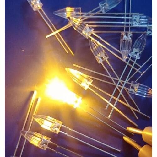 ODM Rocket shape 5mm red/yellow/white led diode