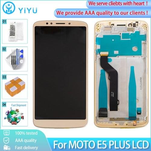 6.0" Original LCD Screen For Motorola Moto E5 Plus LCD Display With Touch Screen+New Frame Digitizer For Moto E5 Plus XT1924 LCD