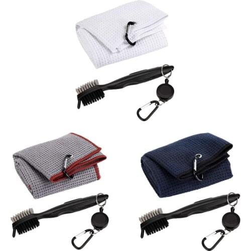 Portable Golf Club Cleaner Retractable Groove Cleaner Kit Golf Accessories