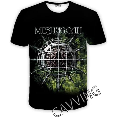 CAVVING 3D Printed Meshuggah Casual T-shirts Hip Hop T Shirts Harajuku Styles Tops Clothing for Men/women