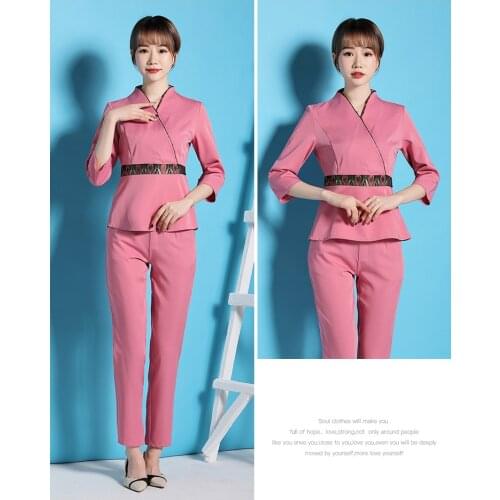 Beauty Salon Work Suit Beauticians Work Clothes Women Hotel Waiters Uniform Manicurist Work Suit