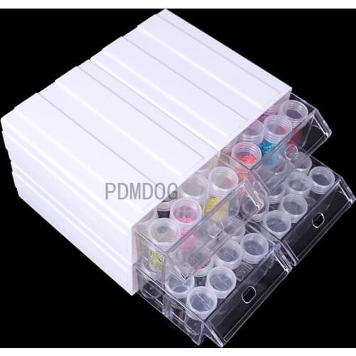NewHot Sale Detachable Storage Container 4 Boxes Drawers for 5d Diamond Painting Accessories with Individual 88 Bottle big space
