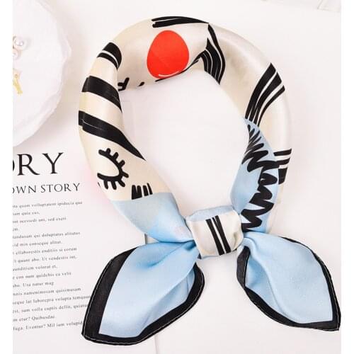 Silk scarf silk silk silk small square scarf for women to protect cervical spine and neck