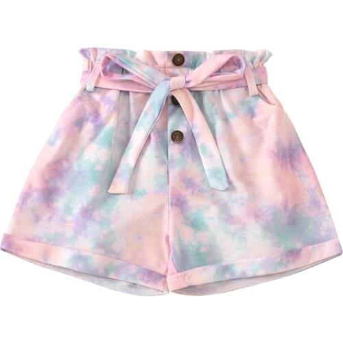 2-7Y Toddler Baby Kid Girls Bow Shorts Pants Casual Cotton Summer Travel Beach Short Children Girl Clothes