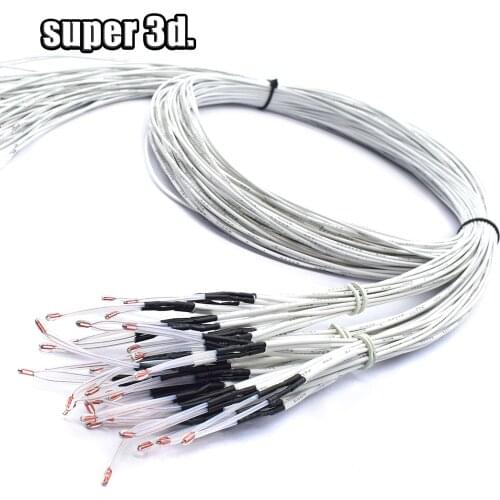 Resistor 100K ohm NTC 3950 Thermistors Thermal Sensors with Dupont/XH2.54 for 3D Printer Reprap Parts Temperature heater cable