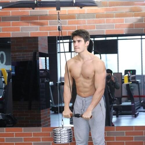 Arm Muscle Blaster Gym Forearm Wrist Trainer Body Fitness Equipment Pull Rope With Pulley Hand Grip Workout Dumbbell Accessories