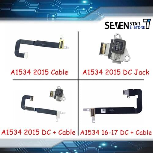 GOUZI A1534 DC-IN I/O USB C Charging Power DC Jack Board Connector with Cable for MacBook Retina 12" A1534 2015 2016 2017 Year