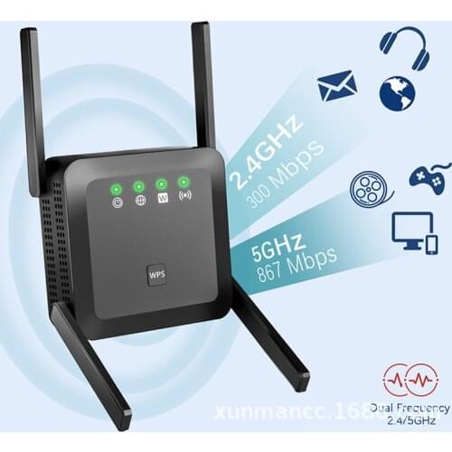 5 Ghz WiFi Repeater Wireless Wifi Extender 1200Mbps Wi-Fi Amplifier 802.11N Long Range Wi fi Signal Booster 2.4G Wifi Repiter