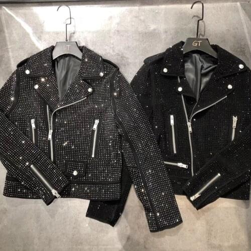 Woman Coats Natural 100% pigskin Leather Jackets 2019 Female Motorcycle pigskinLeather Garment Overcoat