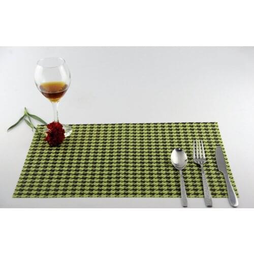 4pcs/lot PVC Placemat for Table Mat Pad Drink Wine Coasters Plastic Dining Table Linen Decor Placemats Table Decoration JI 0812